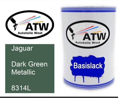 Jaguar, Dark Green Metallic, 8314L: 500ml Lackdose, von ATW Autoteile West.